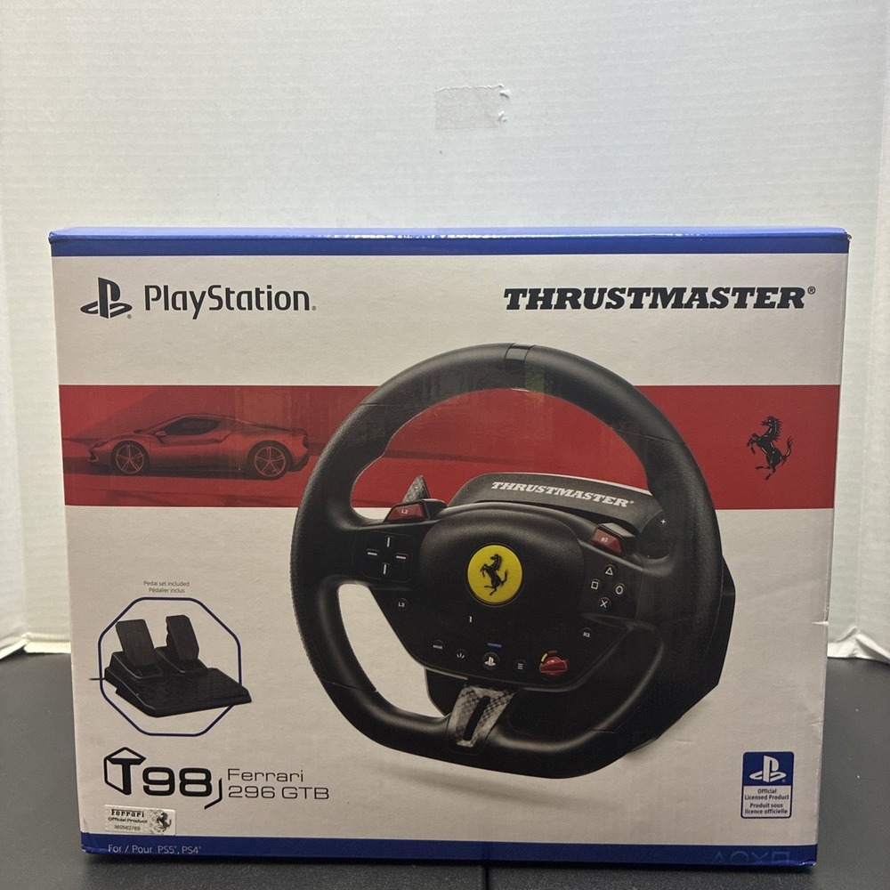 Thrustmaster T98 Ferrari 296 GTB Edition Racing Wheel Black for PlayStation 4/5
